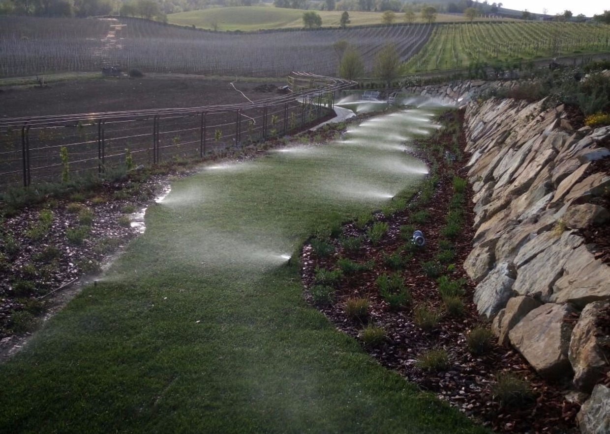 Irrigazione presso azienda vinicola di Piacenza